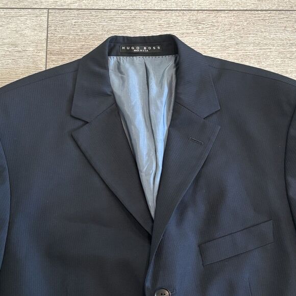 Hugo Boss Rossellini Wool Sport Coat Blazer Mens 42S Black USA - Picture 3 of 10